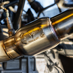 Evolution Powersports - Exhaust - EVP Racing Shocker Electric Side-Dump Down Pipe with Bullet Muffler for Can-Am Maverick R