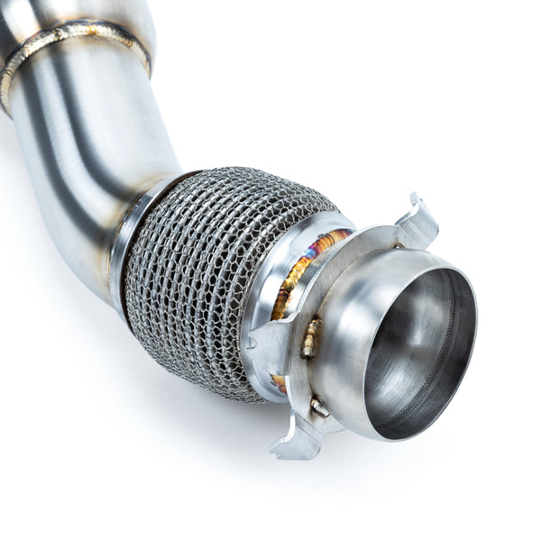 Evolution Powersports - Exhaust - EVP Racing 3 Inch Down Pipe with Bullet Muffler for Can-Am Maverick R