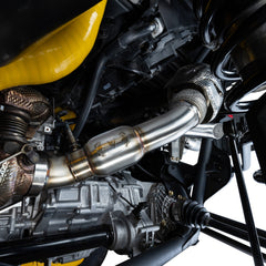 Evolution Powersports - Exhaust - EVP Racing Shocker Electric Side-Dump Down Pipe with Bullet Muffler for Can-Am Maverick R