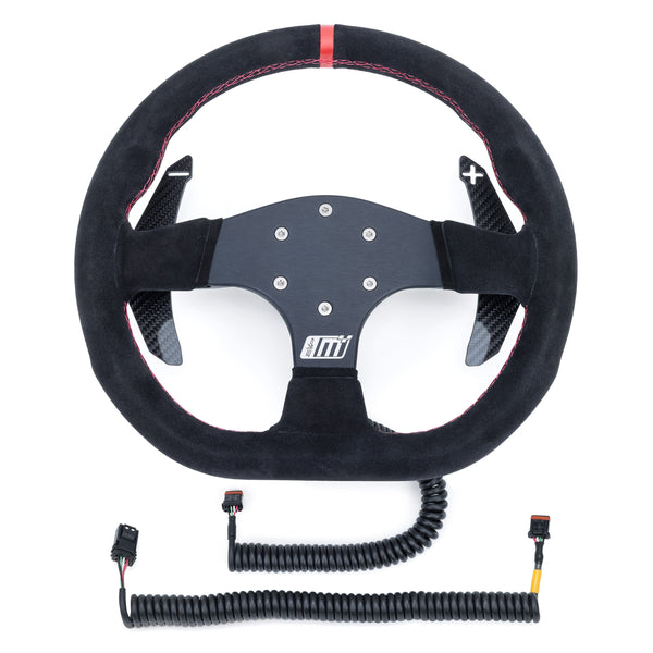 Evolution Powersports - Body Accessories - EVP.MOde Race Steering Wheel with Carbon Fiber Paddles and Quick-Release Hub Adapter Kit for Can-Am Maverick R