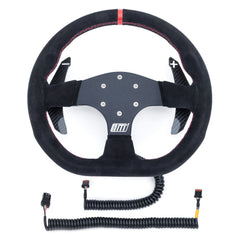 Evolution Powersports - Body Accessories - EVP.MOde Race Steering Wheel with Carbon Fiber Paddles and Quick-Release Hub Adapter Kit for Can-Am Maverick R