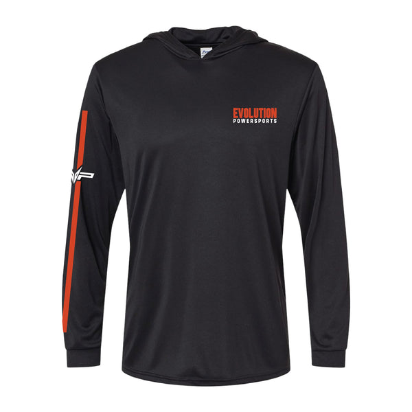 Evolution Powersports - Horsepower Headquarters UV Hooded Long Sleeve - Black